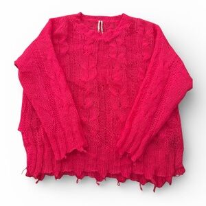 Anthropologie The Posey Stitchy Distressed Pink
Sweater